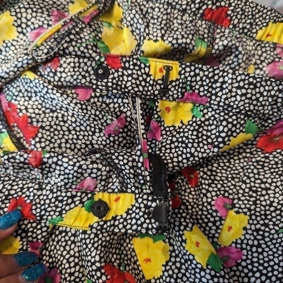 Saks Fifth Ave Skirt by LIHLI Floral Print 100% Silk - Picture 8 of 10